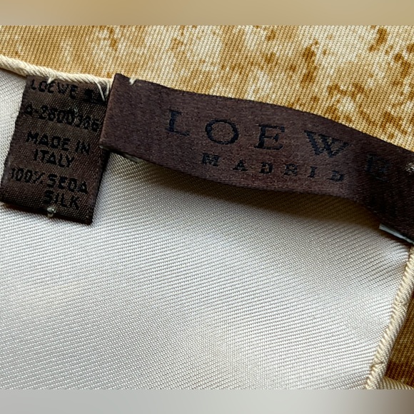 Vintage Loewe Silk Scarf—34” Square - Picture 14 of 16